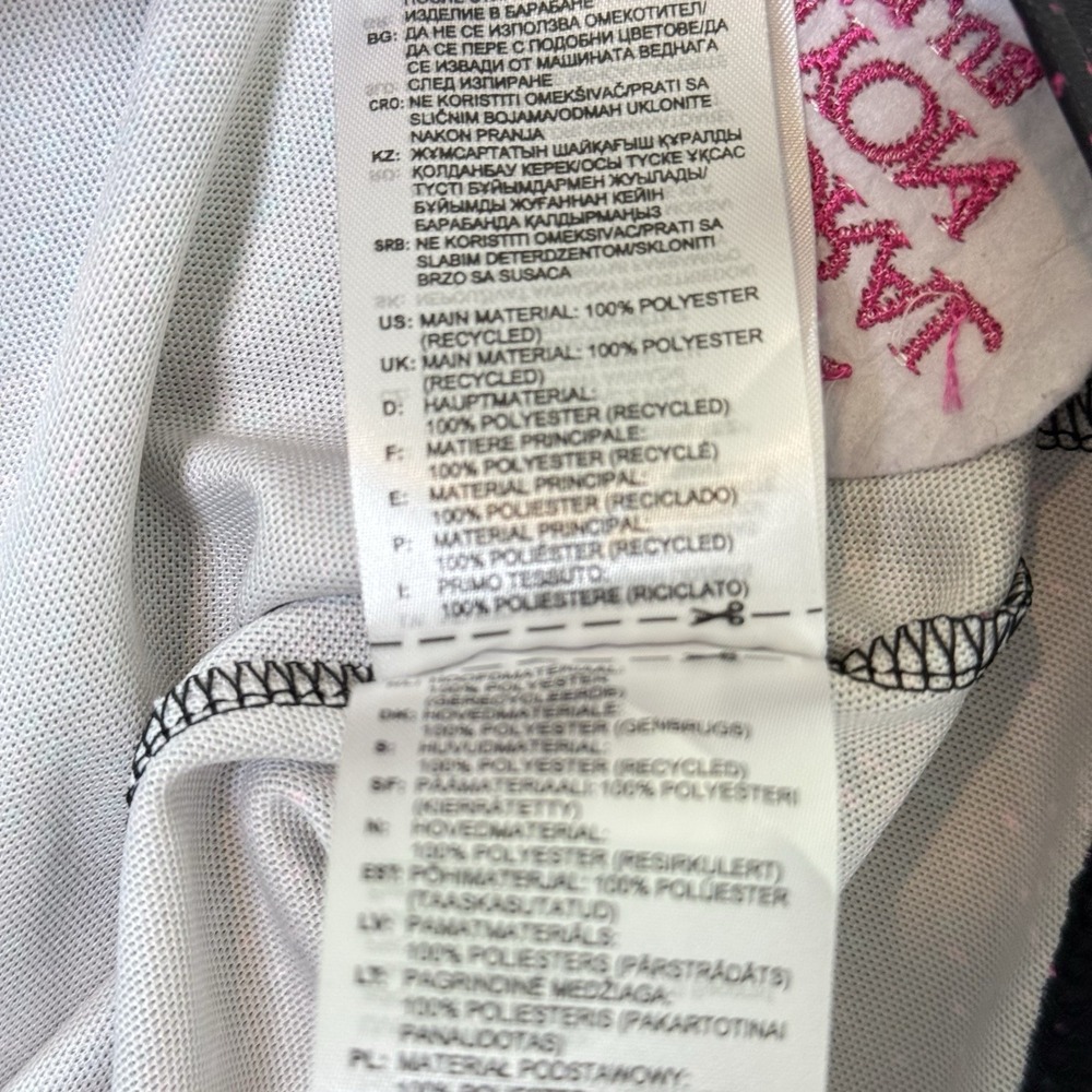 Adidas Womens Golf Sleeveless Polo Shirt Medium Black Pink Cathedral Canyon - Picture 5 of 8